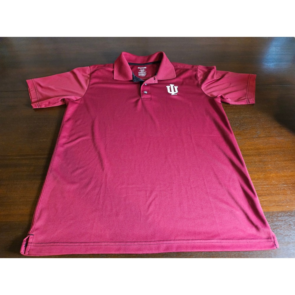 ProEdge Indiana University Polo Mens Large Red IU Hoosiers NCAA Short Sleeve